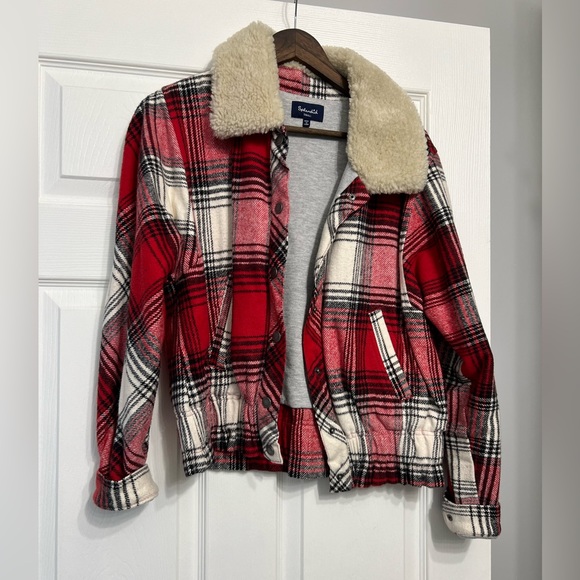 SPLENDID plaid jacket with Sherpa collar - Picture 1 of 4